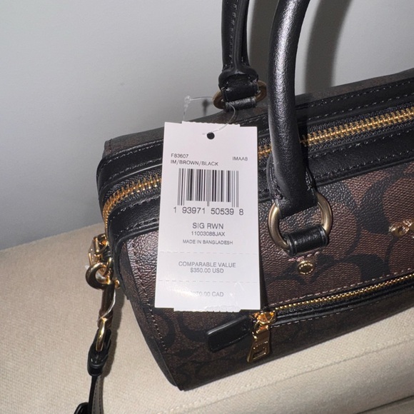 Coach Rowan Satchel Bag In Signature Canvas NWT - Picture 9 of 9